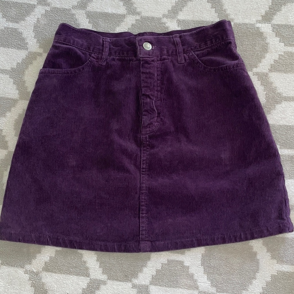 John Galt Purple corduroy skirt